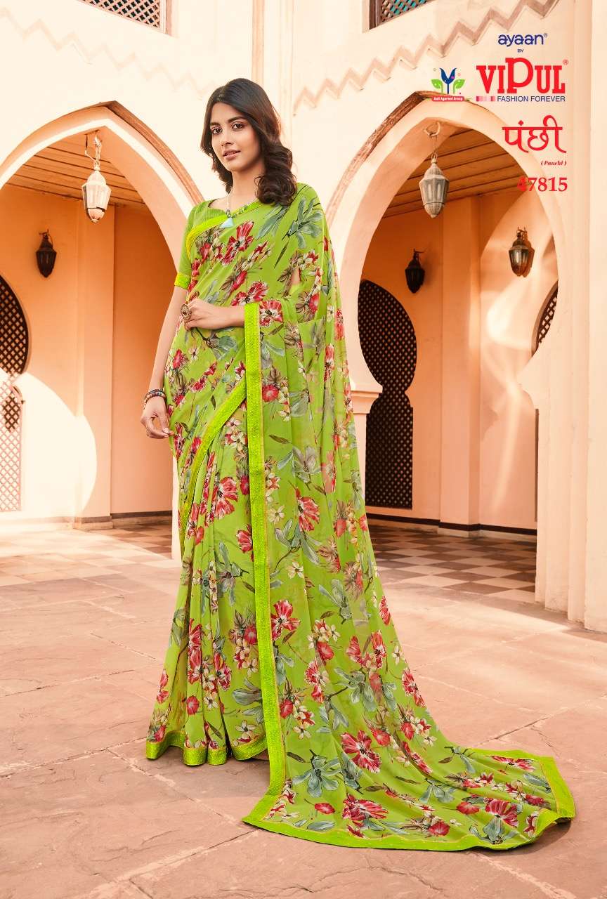 VIPUL SAREE PANCHI GEORGETTE WITH BORDER SAREE COLLECTION 06