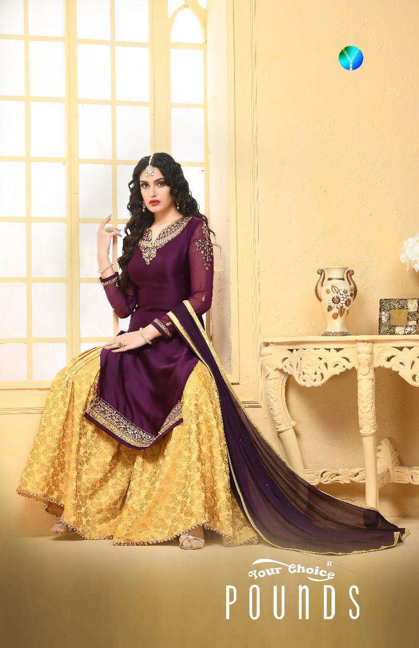 Your Choice Pounds Satin Georgette With Embroidery Work Salw...