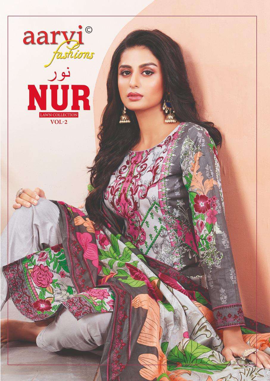 Aarvi Fashion Nur Vol 2 Pure Mul Cotton Printed readymade Su...