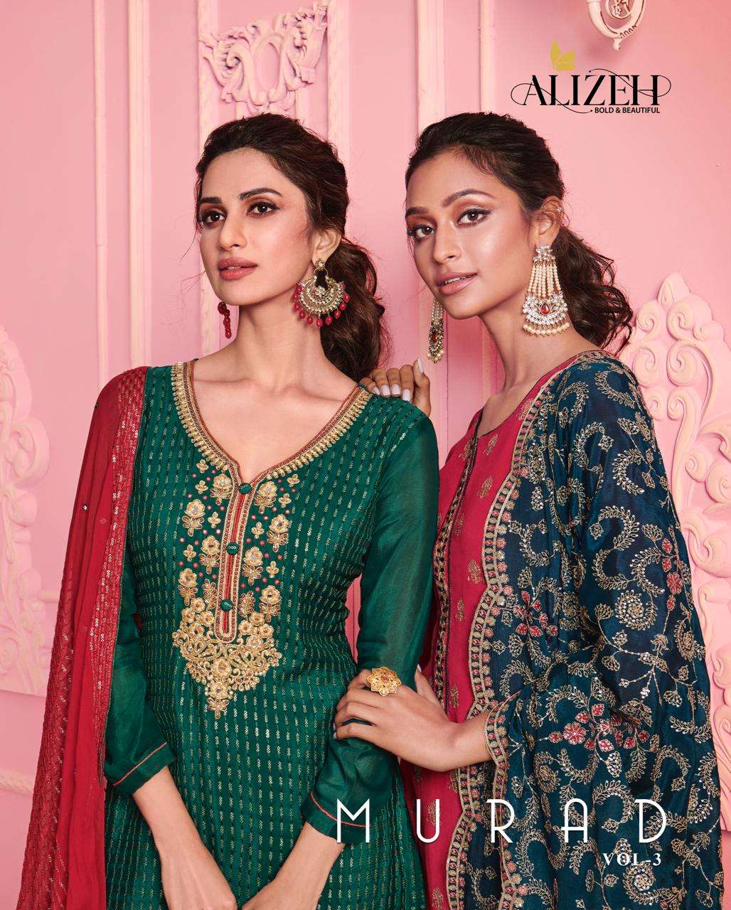 Alizeh Murad Vol 3 Georgette With Thread Zari Embroidery Wor...
