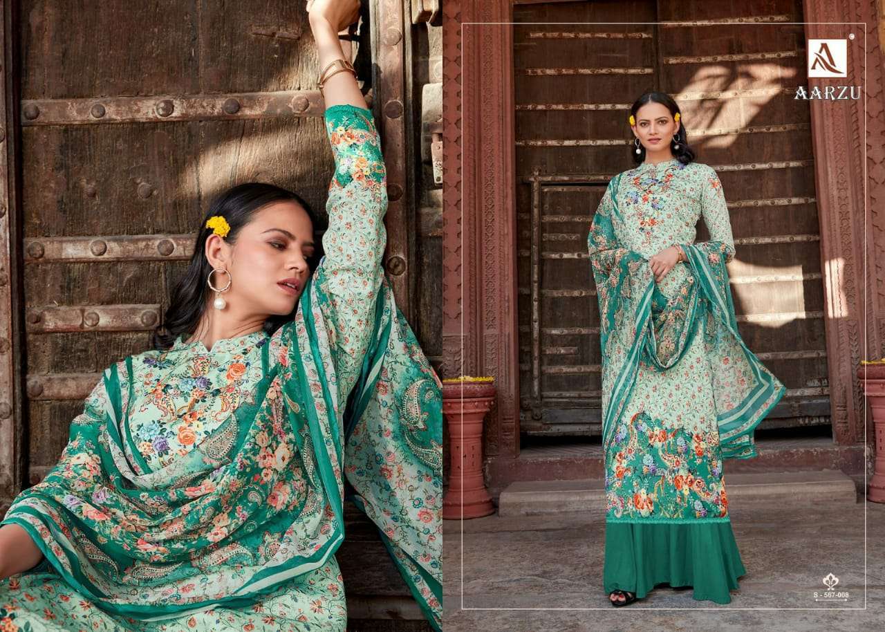 Alok Suits Aarzu Pure Jam Cotton Digital Print With Swarovsk...