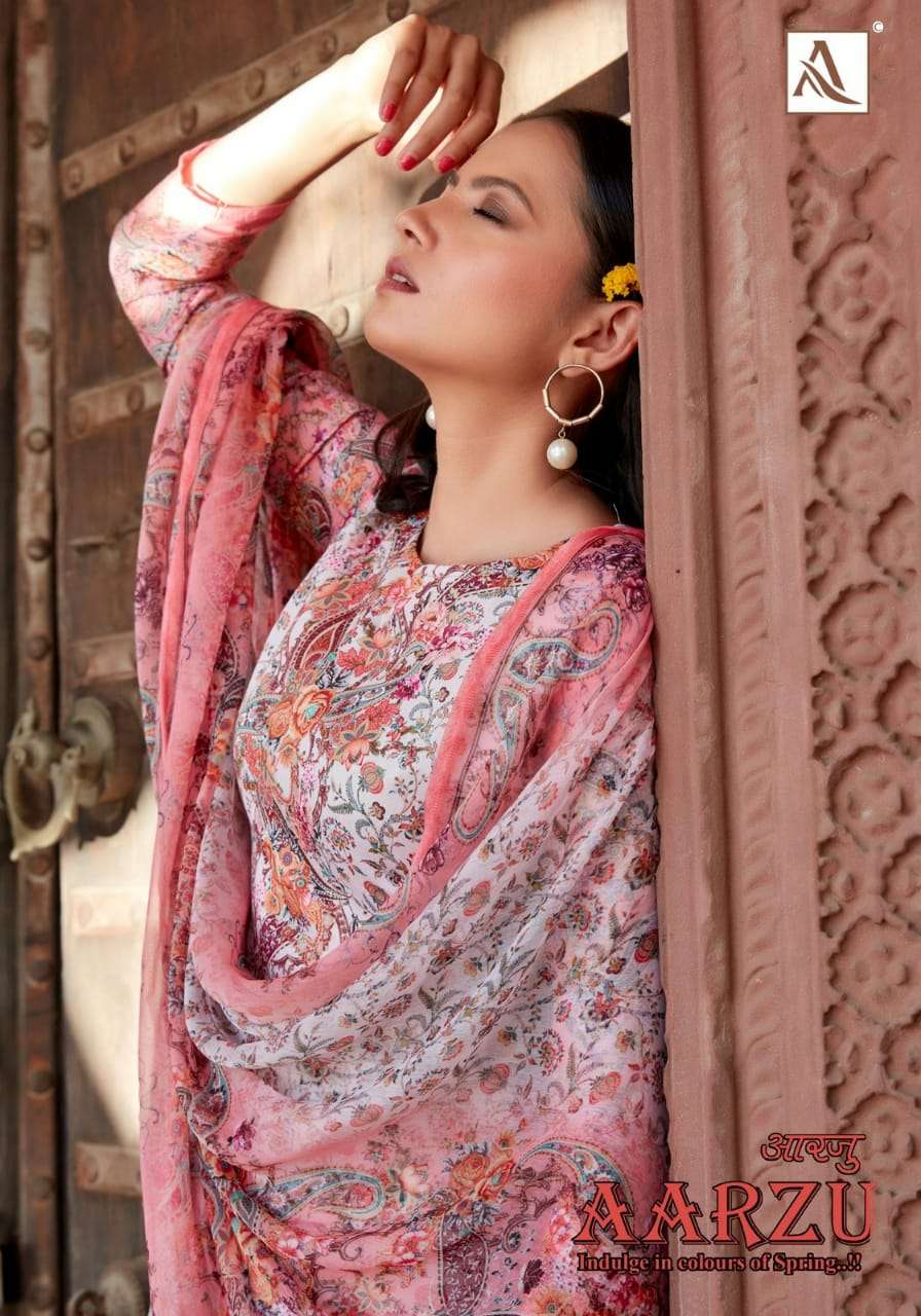 Alok Suits Aarzu Pure Jam Cotton Digital print With Swarovsk...