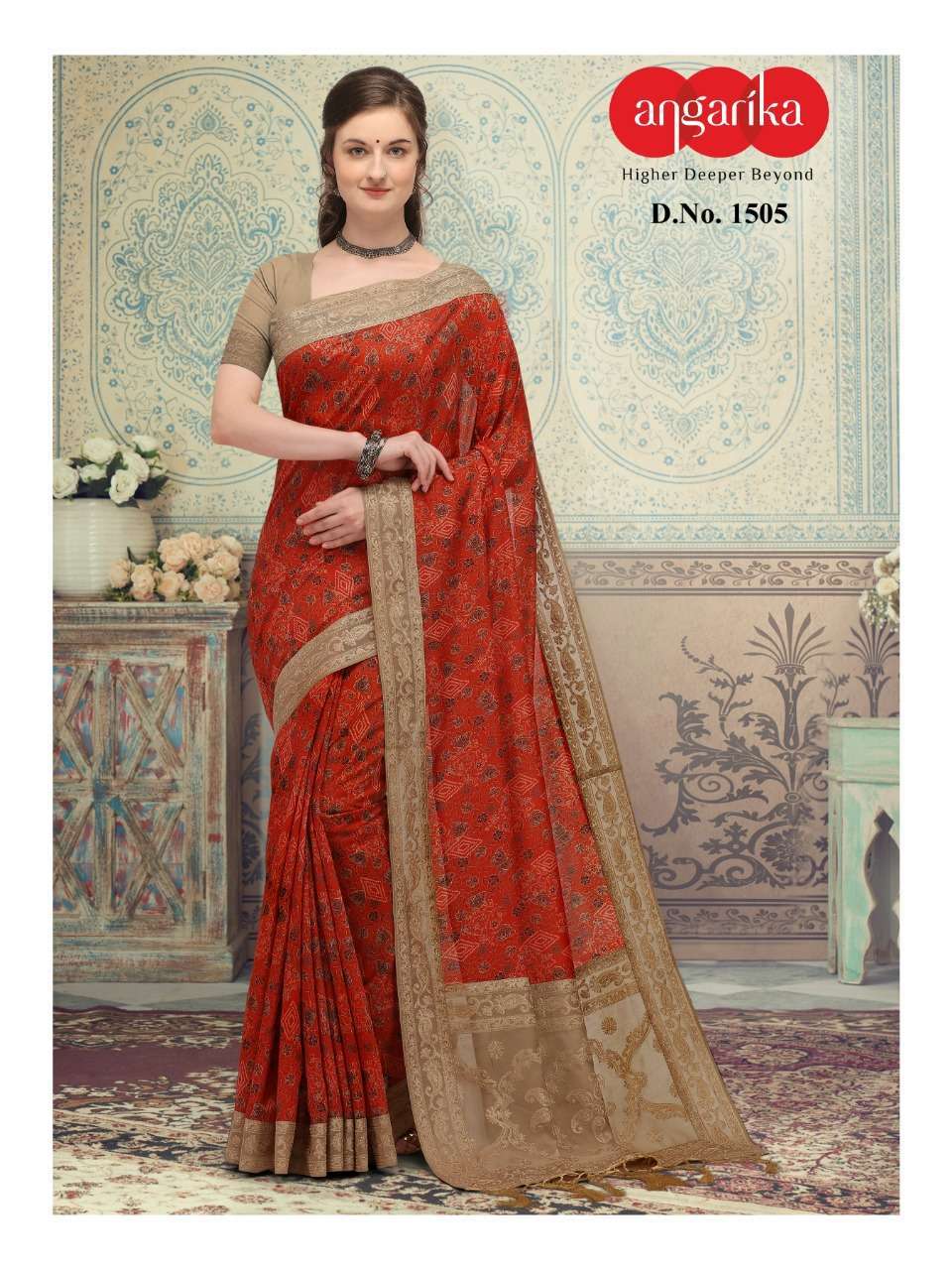 Angarika Lucknowi Chanderi Silk Sarees Collection 04