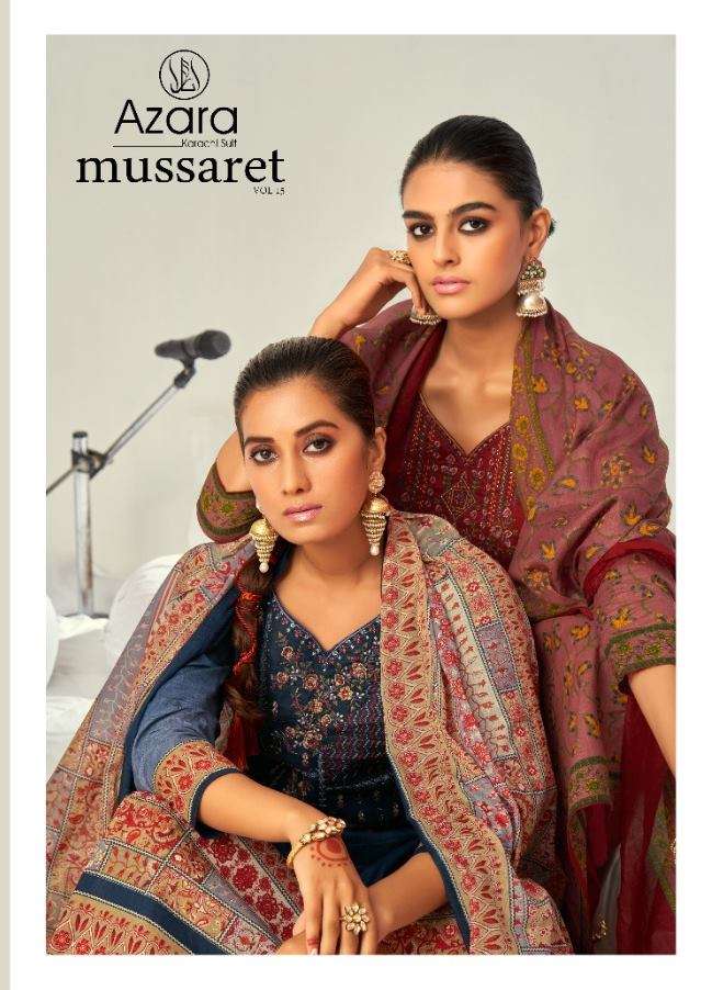 Azara Mussaret Vol 15 Pure Cambric cotton Print With Kashmir...