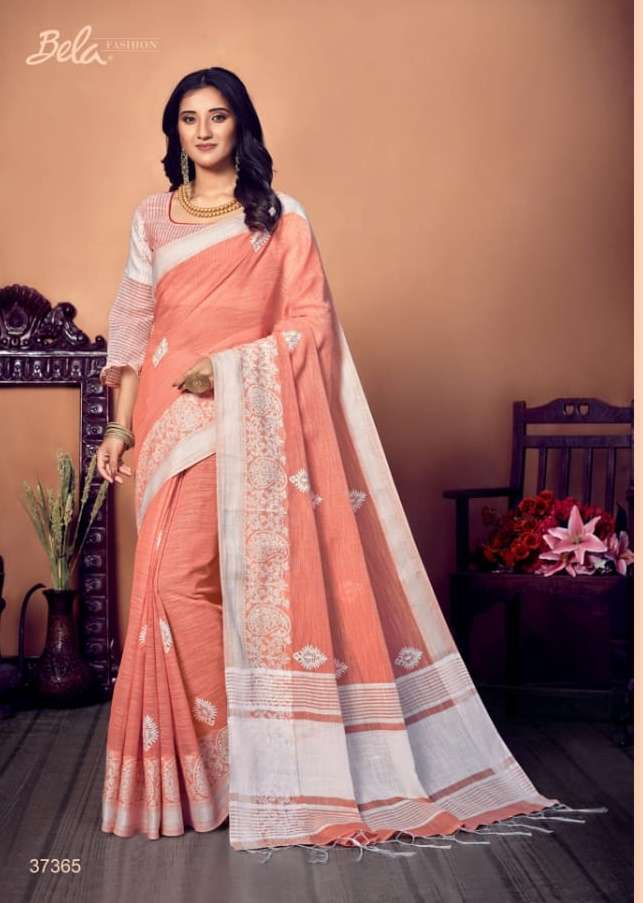 BELA CORAL COTTON WITH EMBROIDERY WORK SAREE COLLECTION 0789