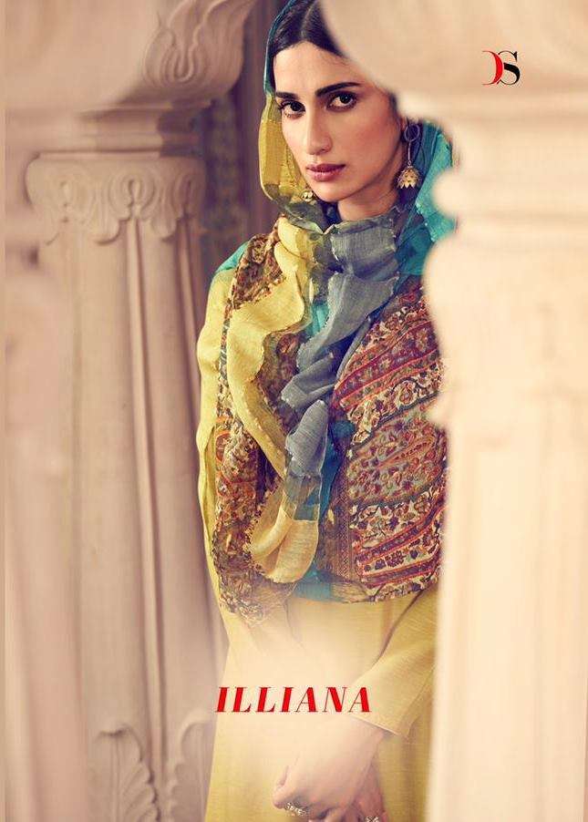 Deepsy Suits Illiana Linen Silk With Embroidery Work Dress M...