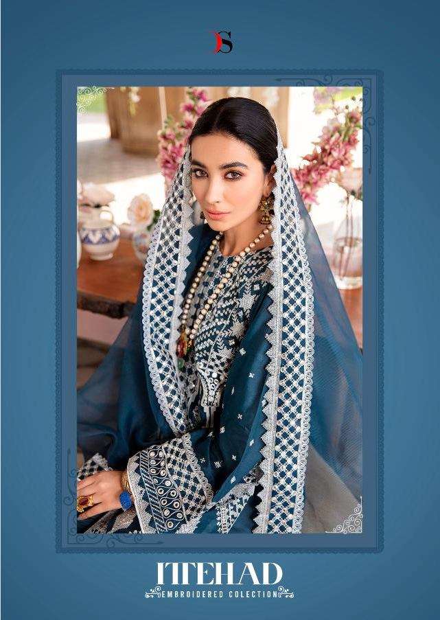 Deepsy Suits Ittehad Embroidered Collection Pure cotton With...