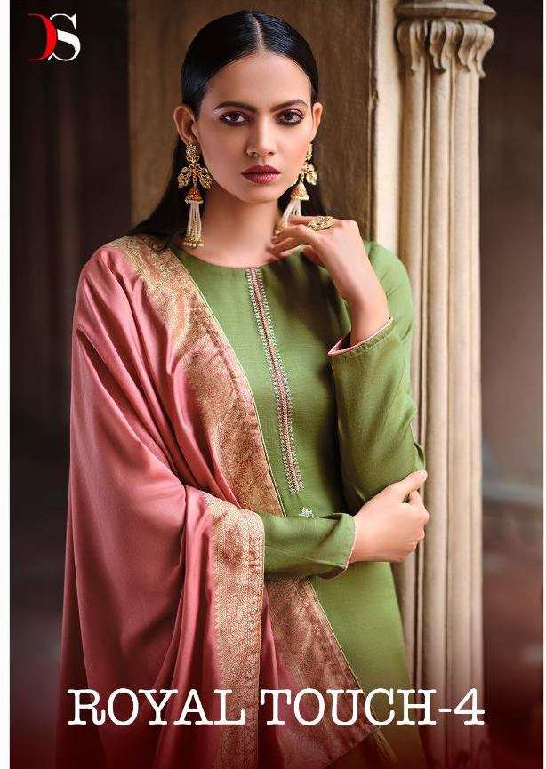 Deepsy Suits Royal Touch Vol 4 Linen Silk With Embroidery Wo...