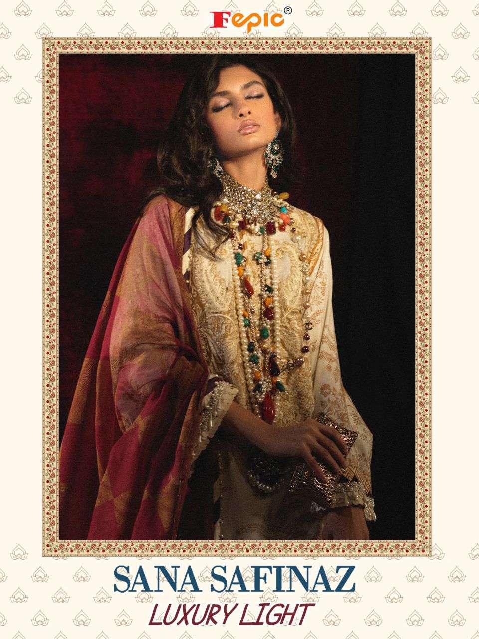 Fepic Sana Safinaz Luxury Light Cotton print With Embroidery...