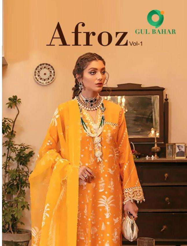 Gul Bahar Afroz Vol 1 Faux Georgette With Embroidery Work Dr...