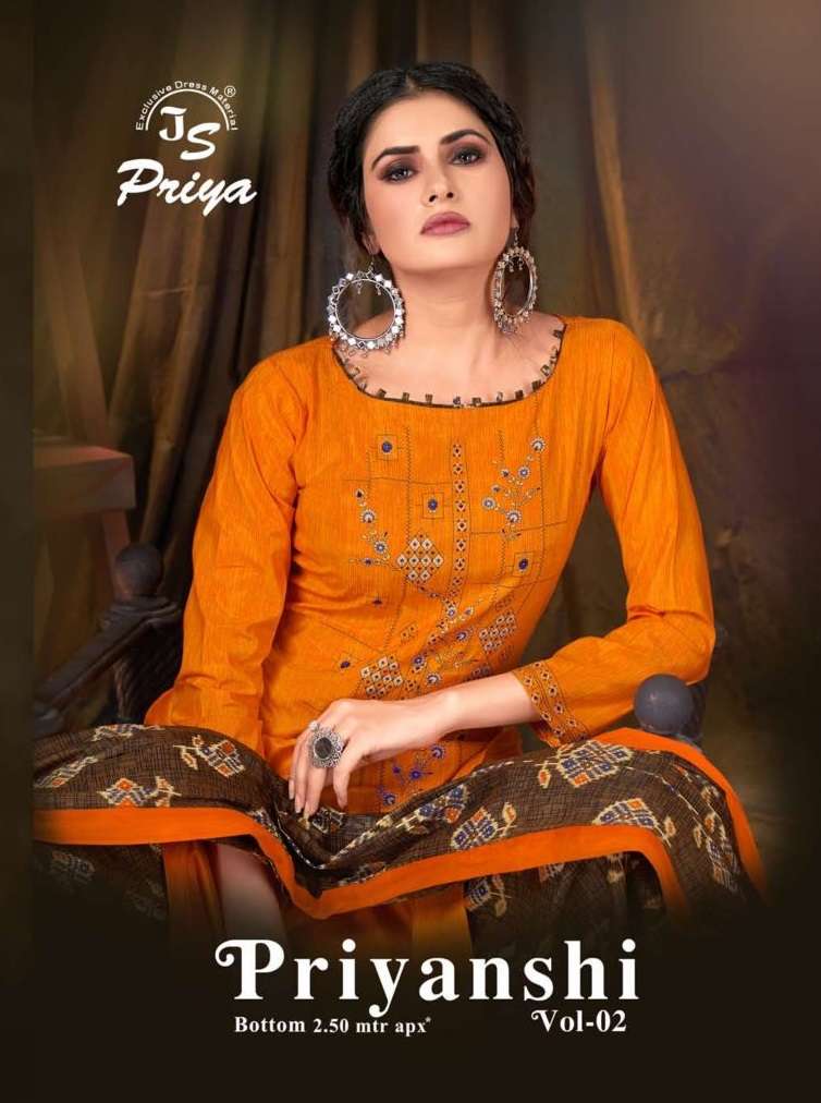 JS Priyanshi Vol 2 Cotton printed Dress Material collection