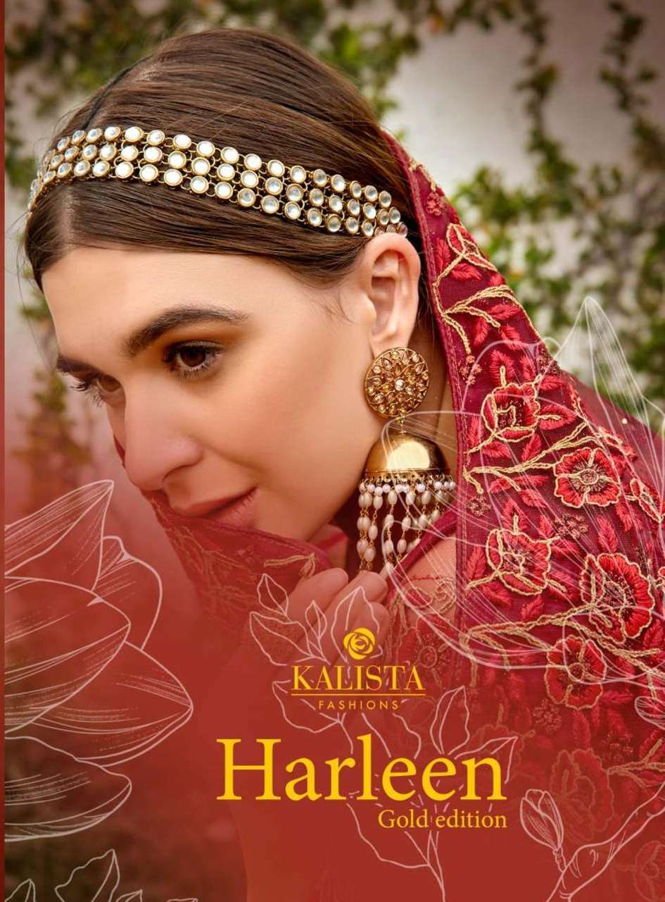 Kalista Harleen Gold Fancy Heavy work Sarees collection