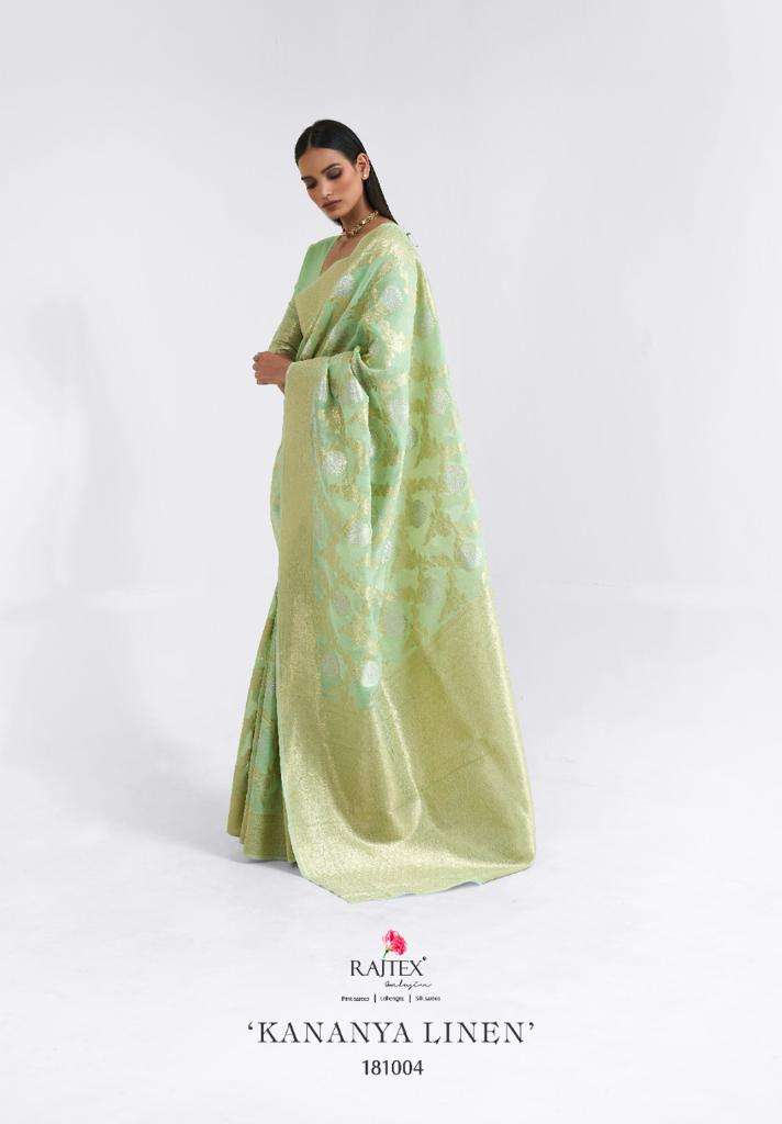 Kananya Linen Weaving Party Wear Saree Collection 03