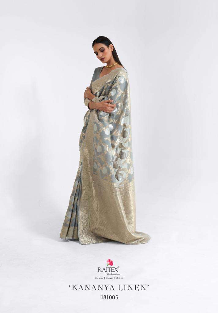 Kananya Linen Weaving Party Wear Saree Collection 06