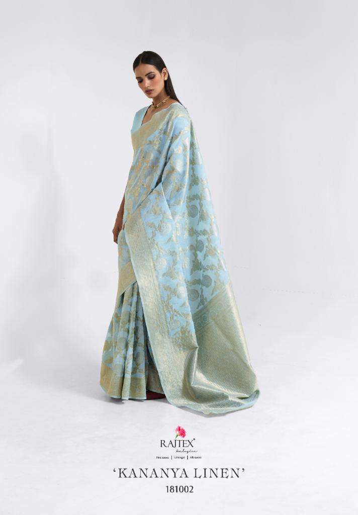 Kananya Linen Weaving Party Wear Saree Collection AT WHOLESA...