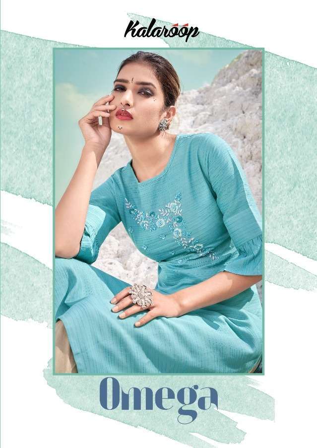Kessi fabrics Kalaroop Omega Rayon With fancy Khatli work Ku...