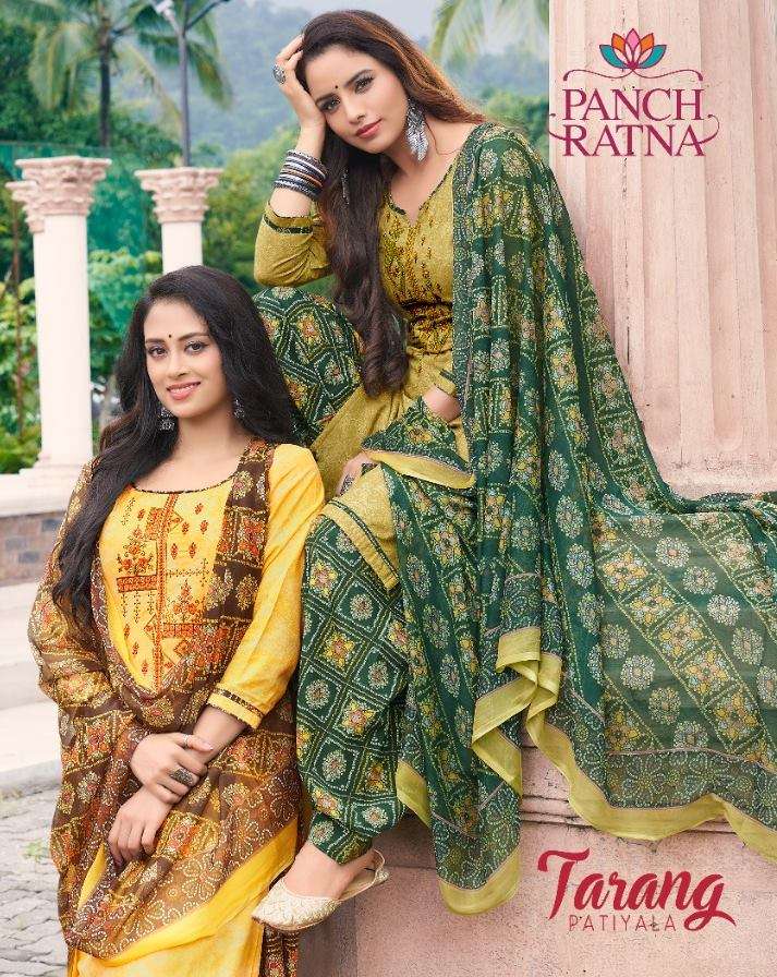 Kessi Fabrics Panch Ratna Tarang patiyala Cotton print with ...