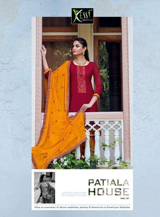 Kessi Fabrics Patiyala House Vol 85 Jam Silk With Embroidery...