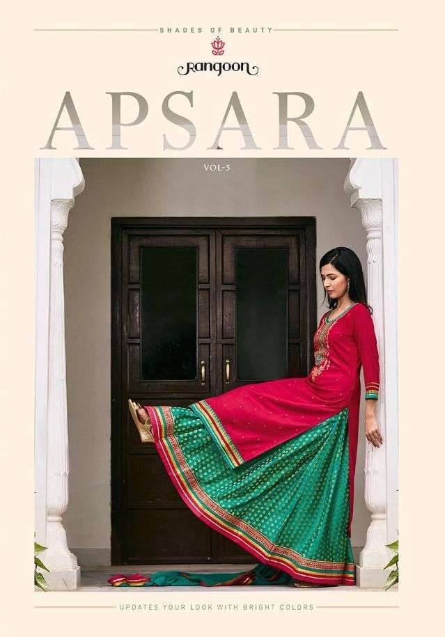 Kessi fabrics Rangoon Apsara Vol 5 Rayon With Embroidery Wor...