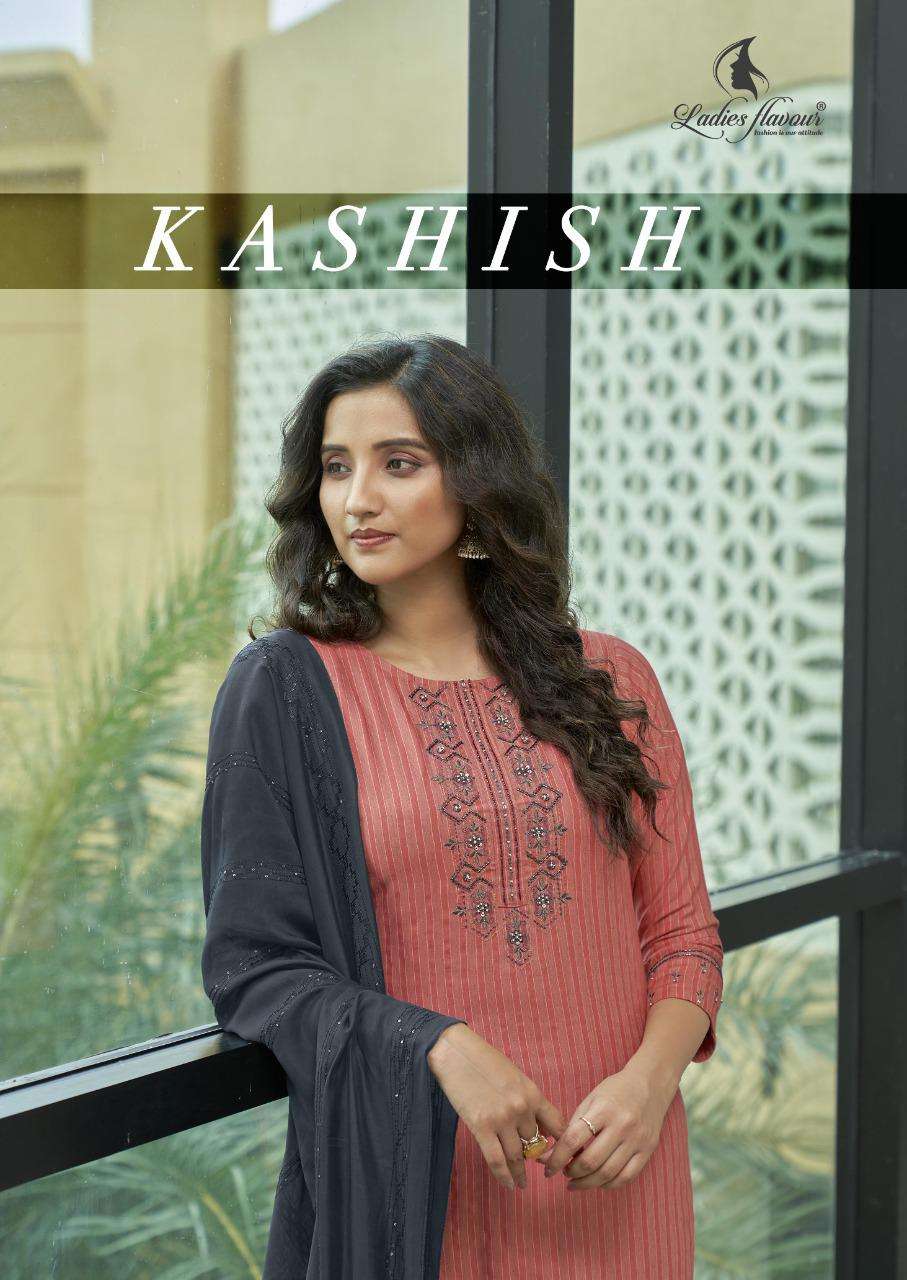 Ladies Flavour Kashish Heavy rayon With Embroidery Khatli Wo...