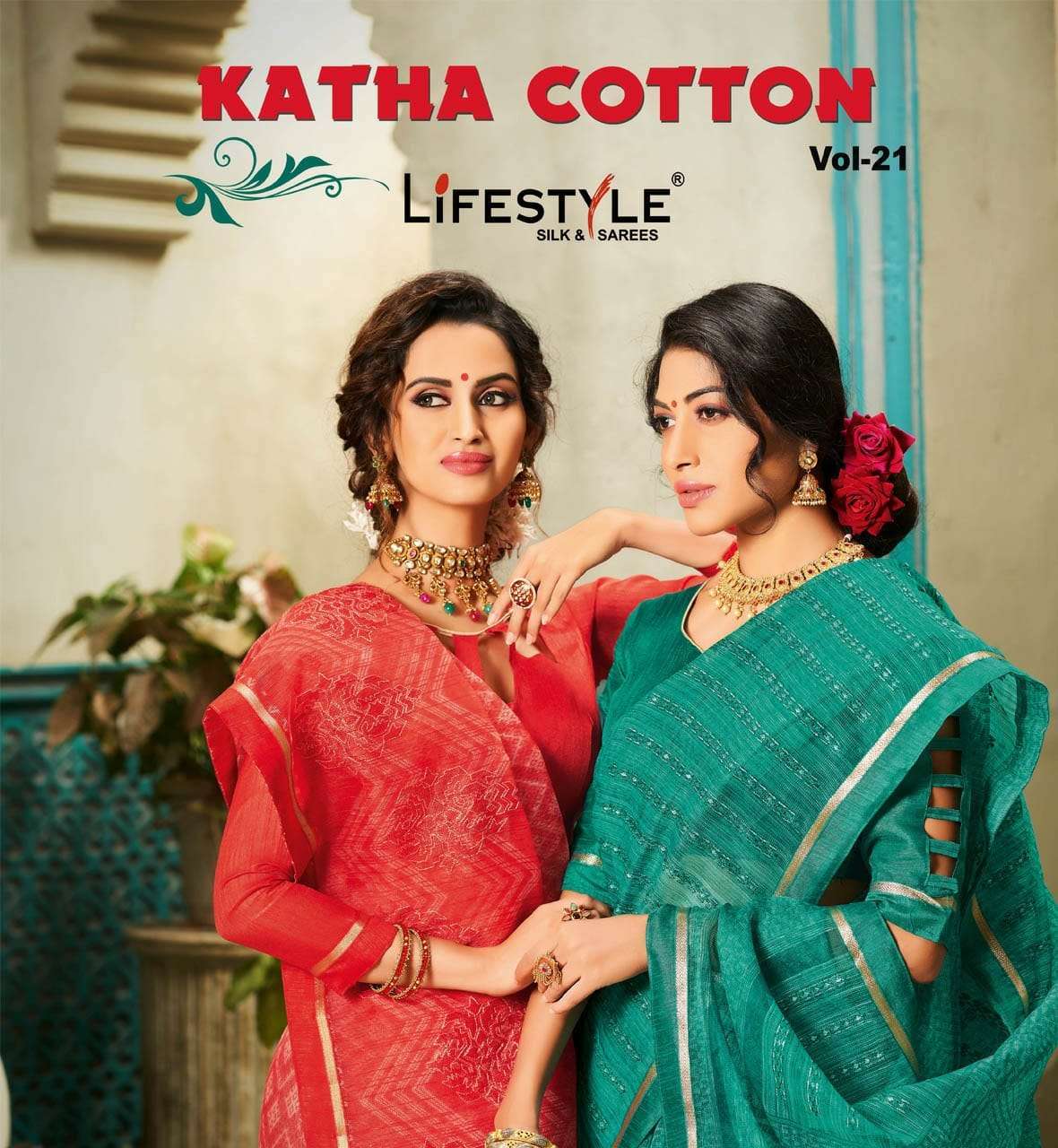 Lifestyle Kantha Cotton Vol 2 Rajjo Net Cotton Printed Saree...