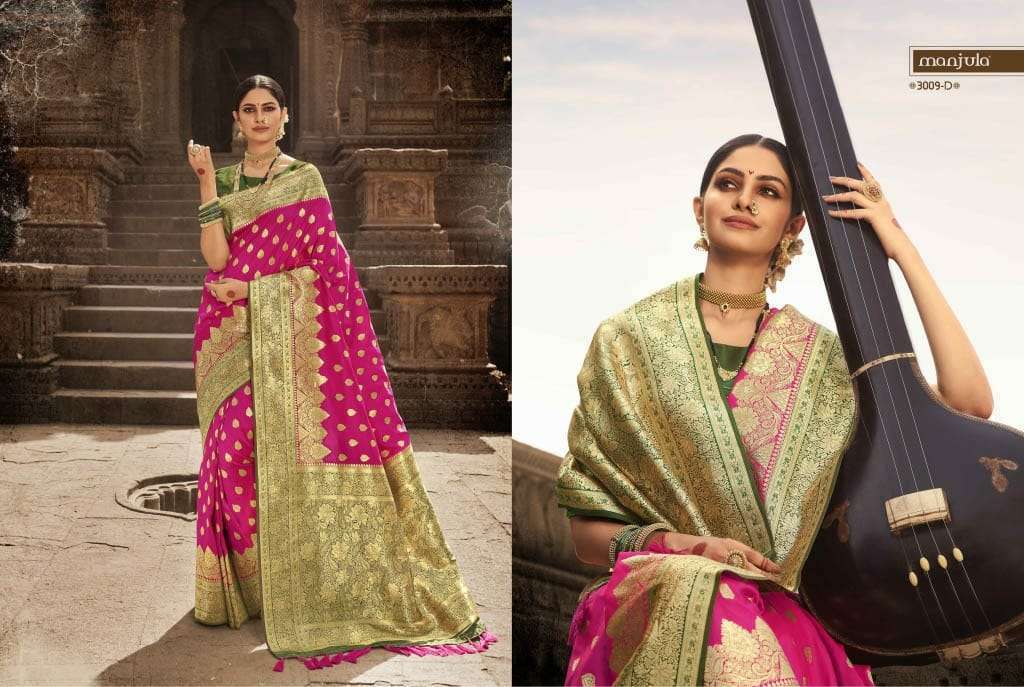 Manjula Vandana Silk Designer Sarees Collection 04D