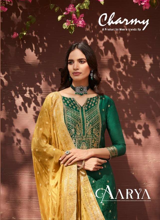 Meera Trendz Charmy Aarya Silk jacquard weaving Dress materi...