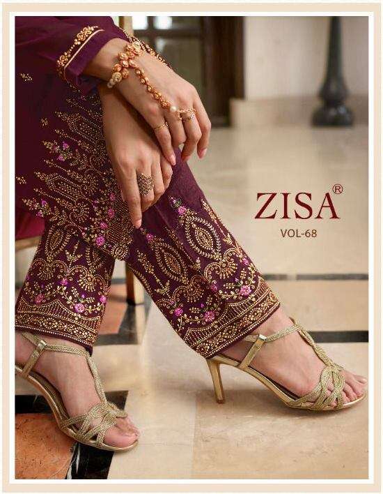 Meera Trendz Zisa Vol 68 Georgette With Embroidery Work Dres...