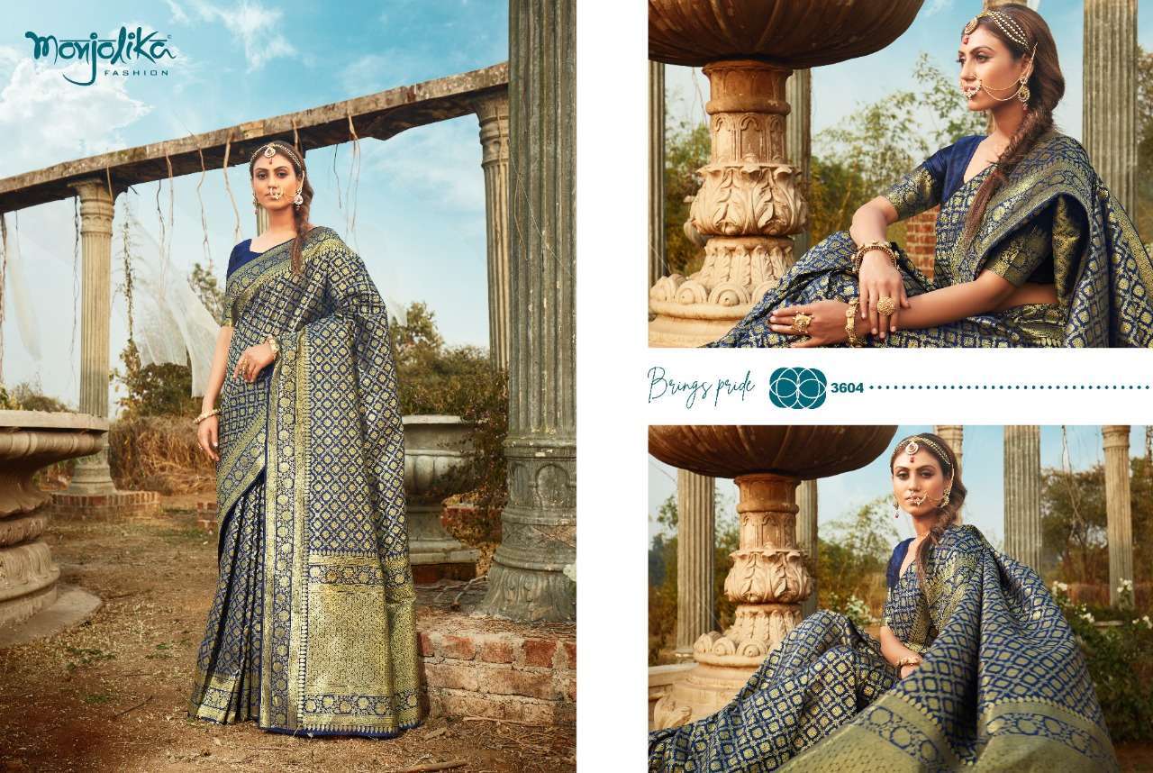 Monjolika Mishri silk 3600 Series Silk Designer Sarees colle...
