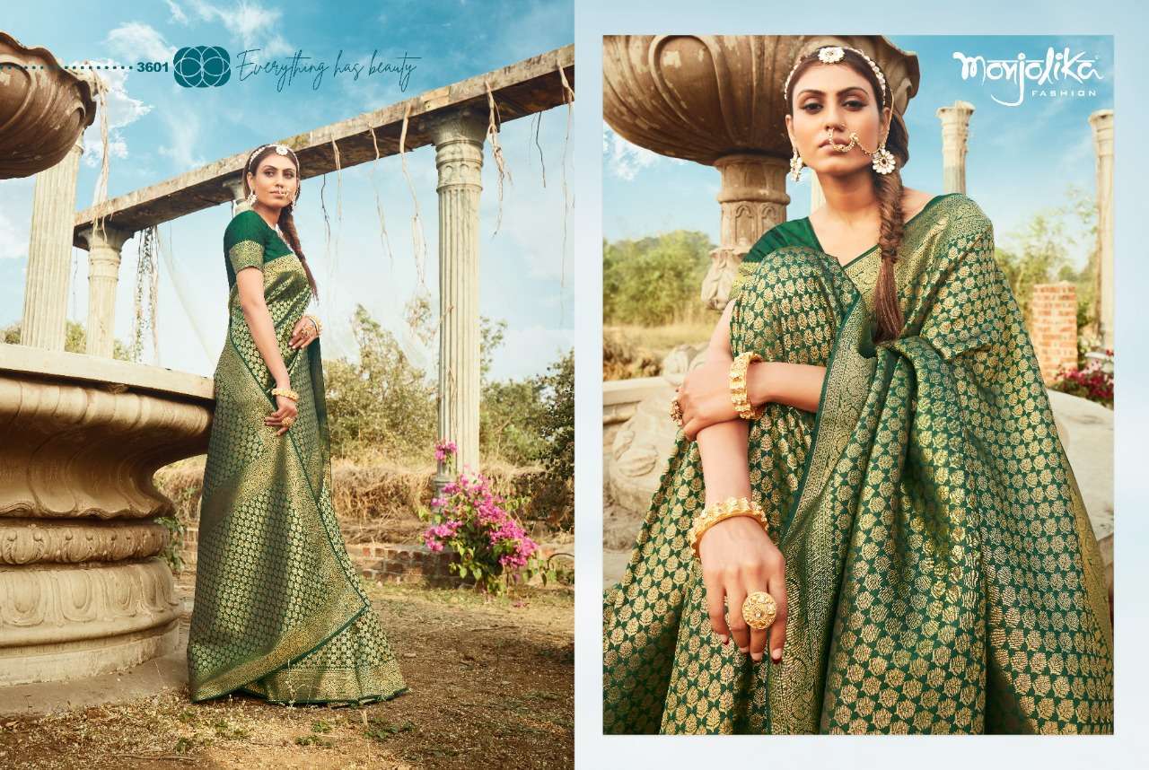 Monjolika Mishri silk 3600 Series Silk Designer Sarees colle...