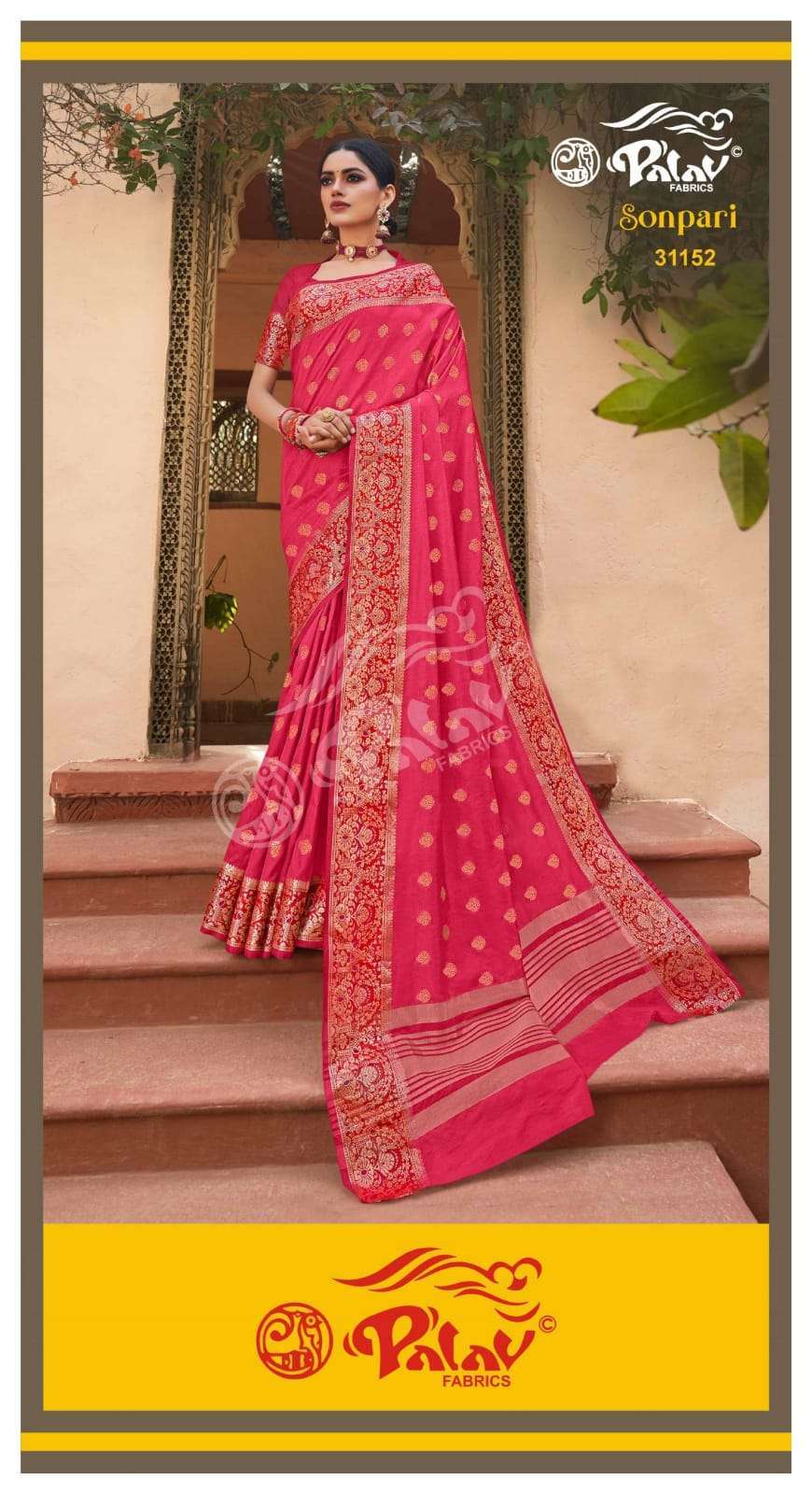 Palav Fabrics Sonpari Silk Traditional Sarees Collection 01