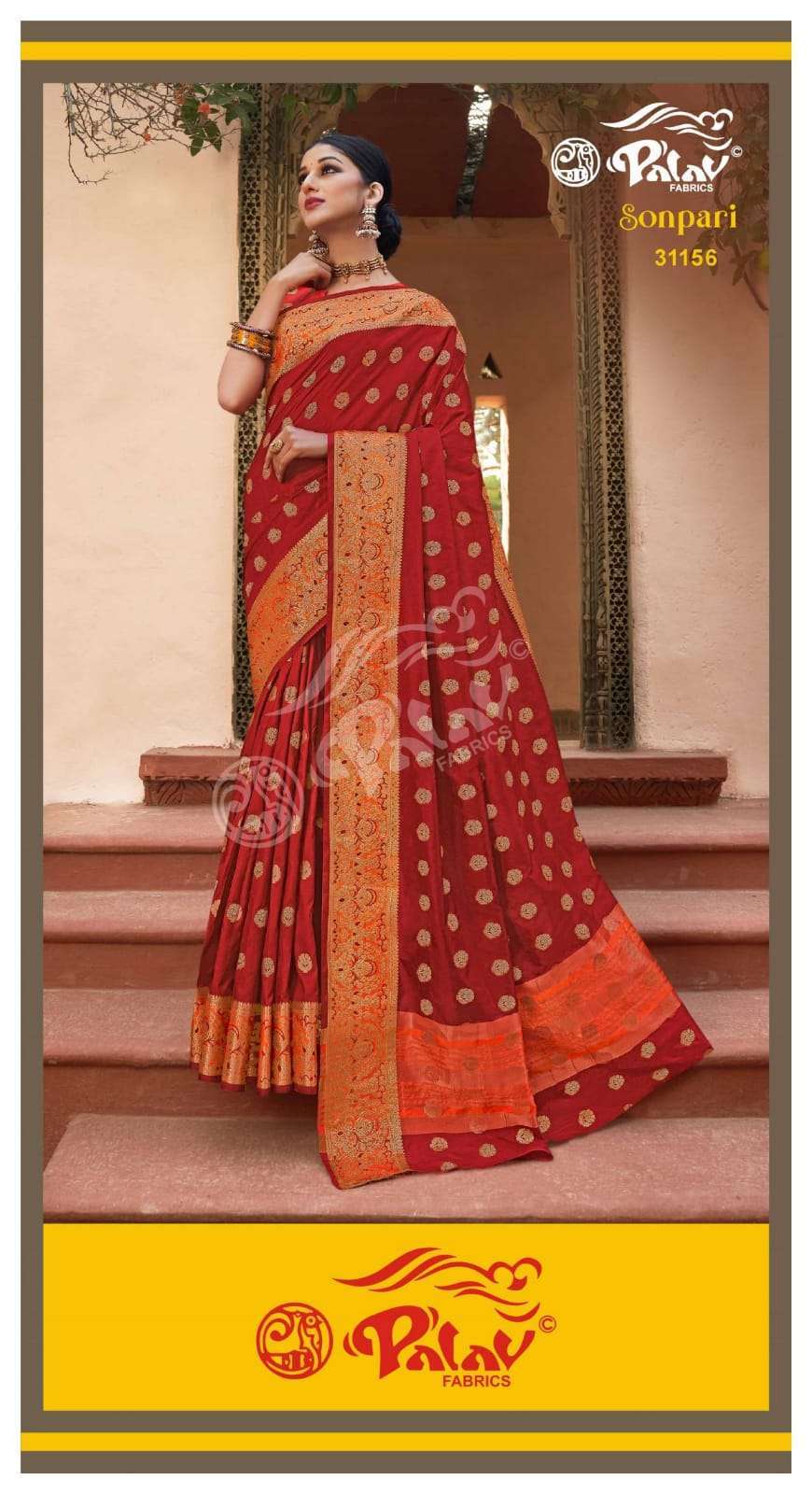 Palav Fabrics Sonpari Silk Traditional Sarees Collection 02