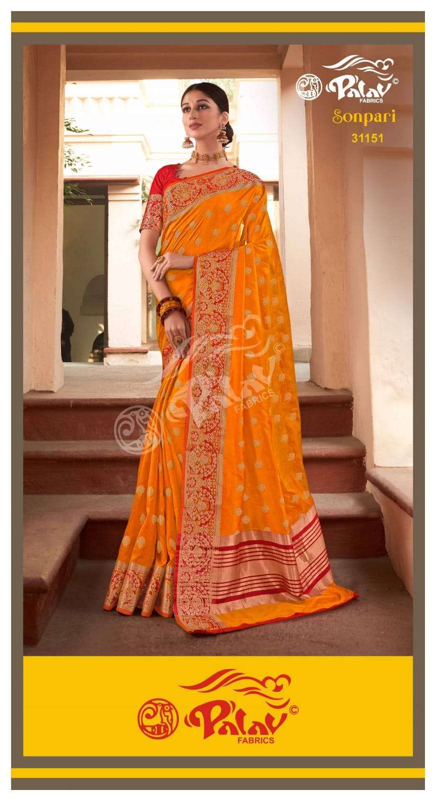 Palav Fabrics Sonpari Silk Traditional Sarees Collection 03