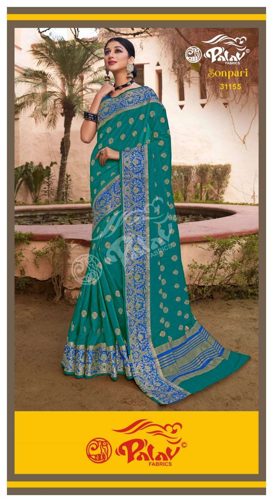 Palav Fabrics Sonpari Silk Traditional Sarees Collection 04