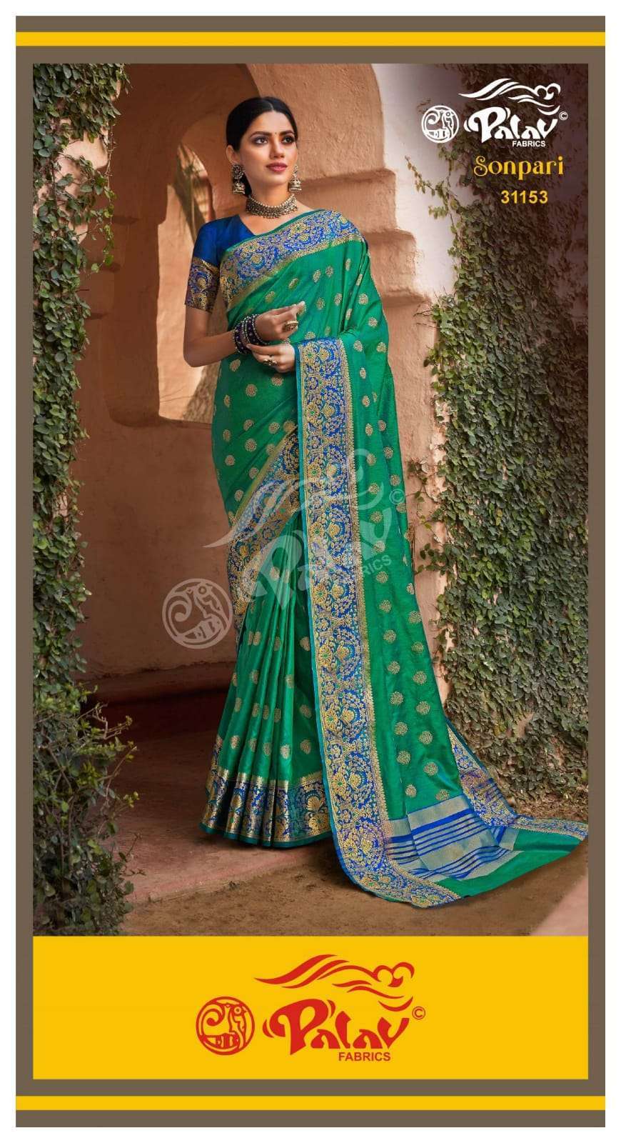 Palav Fabrics Sonpari Silk Traditional Sarees Collection 05