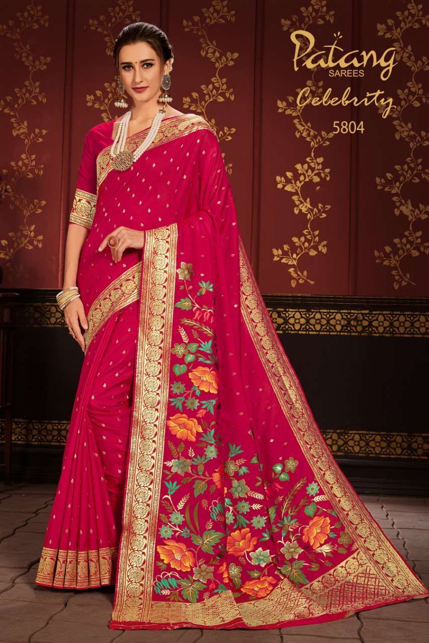 Patang Celebrity Soft Silk Party Wear Sarees Collection 01