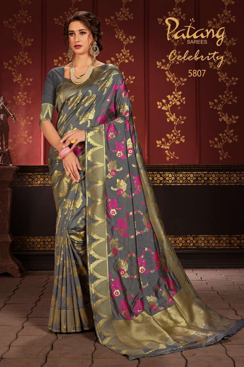 Patang Celebrity Soft Silk Party Wear Sarees Collection 04