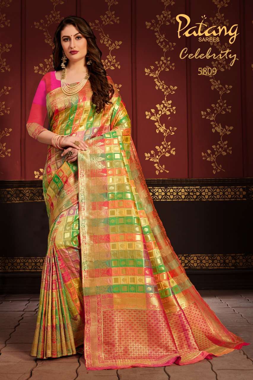 Patang Celebrity Soft Silk Party Wear Sarees Collection 05