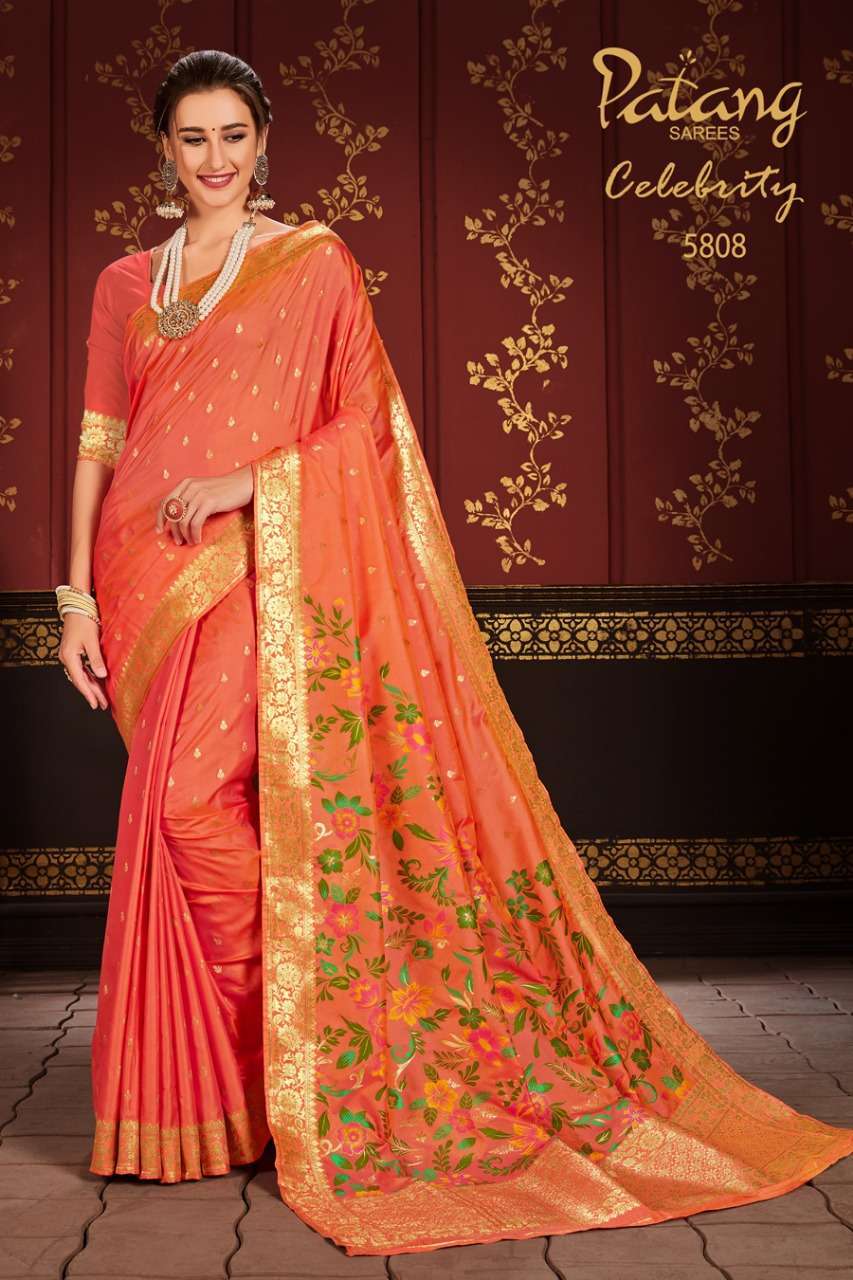 Patang Celebrity Soft Silk Party Wear Sarees Collection 06
