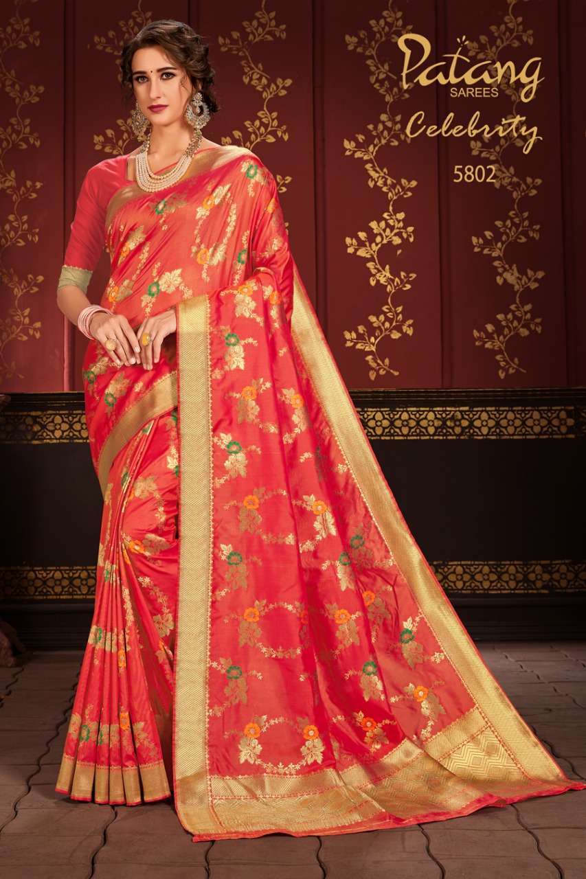 Patang Celebrity Soft Silk Party Wear Sarees Collection 08