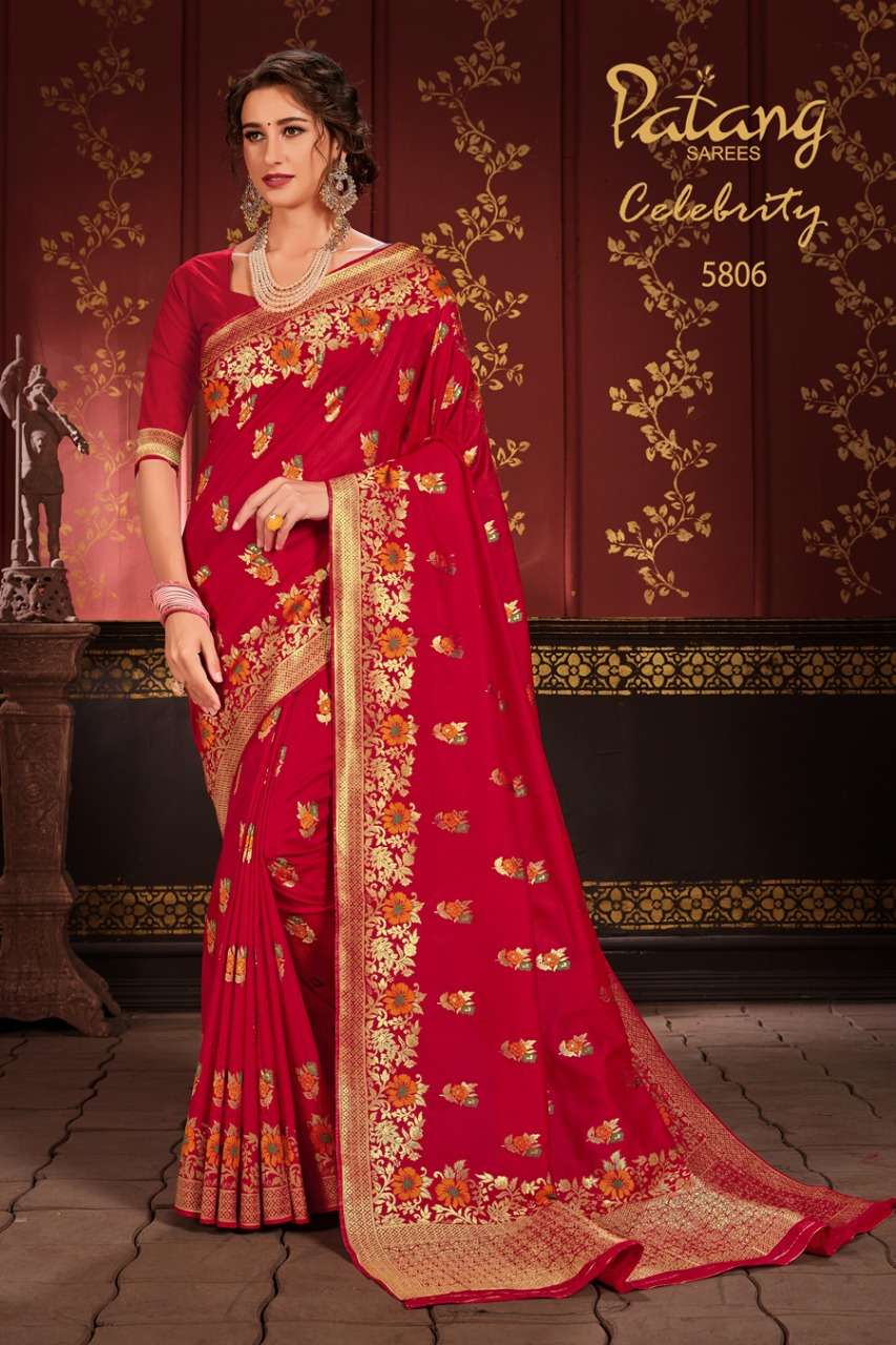Patang Celebrity Soft Silk Party Wear Sarees collection