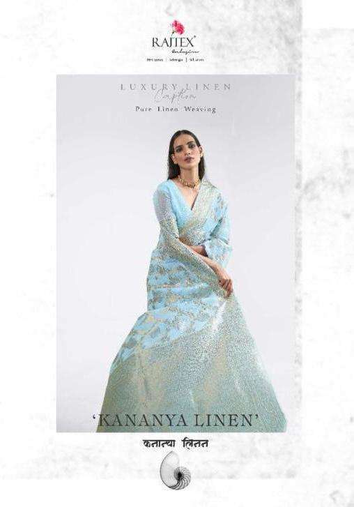 Rajtex Kananya Linen Pure linen Weaving Sarees Collection