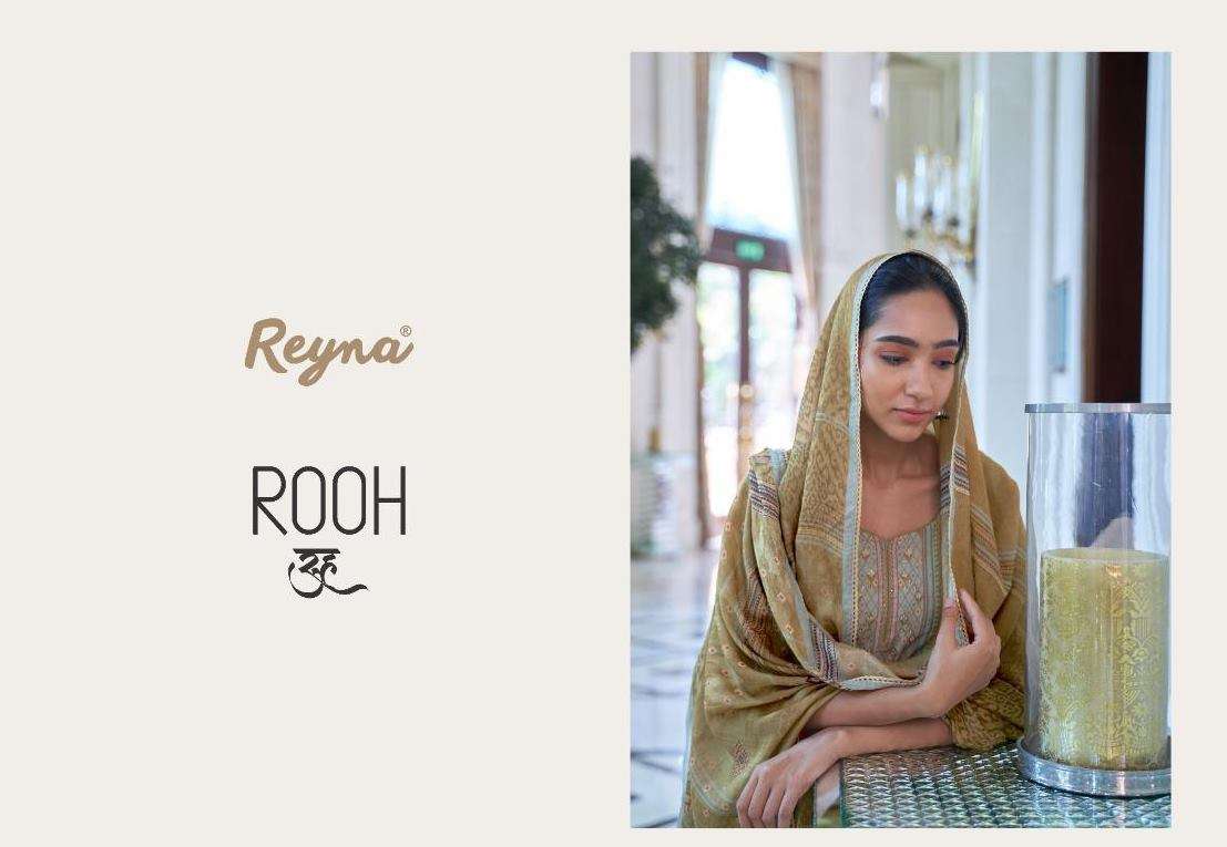 Reyna Rooh Bemberg Silk Digital print With Fancy Work Dress ...