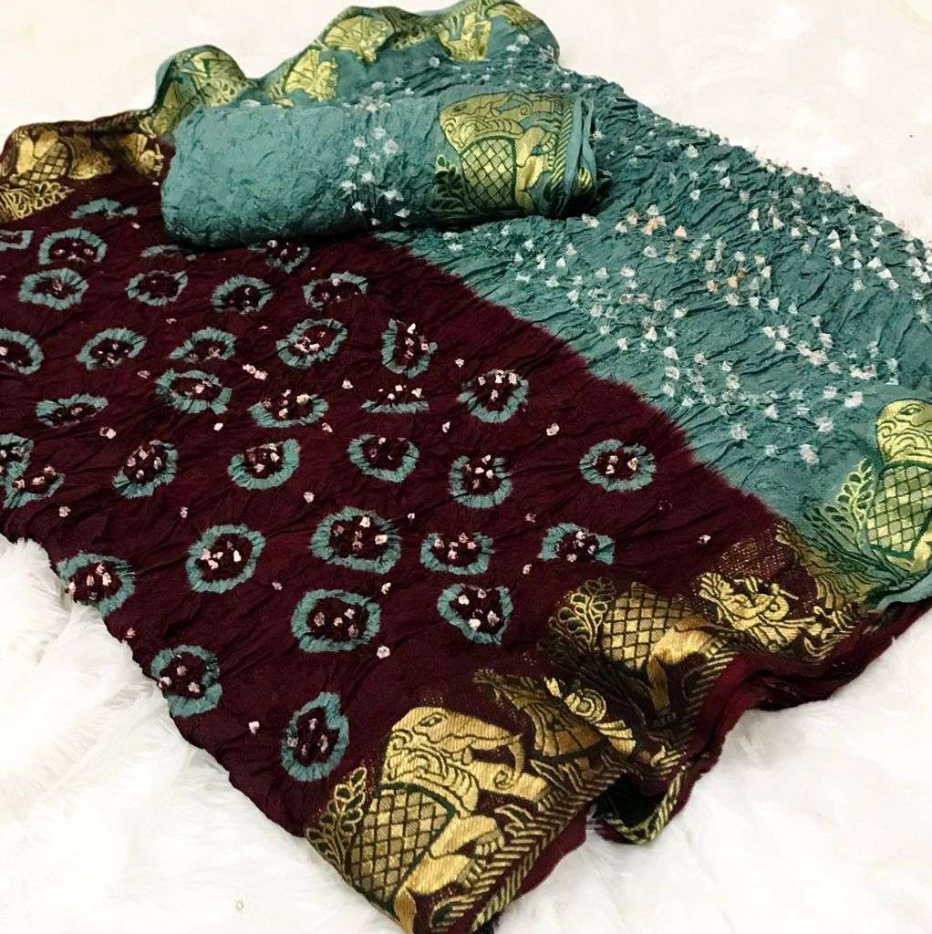 Rubbyna Silk With Cotton Zari Border Saree Collection 03