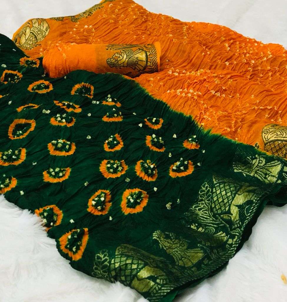 Rubbyna Silk With Cotton Zari Border Saree Collection 05