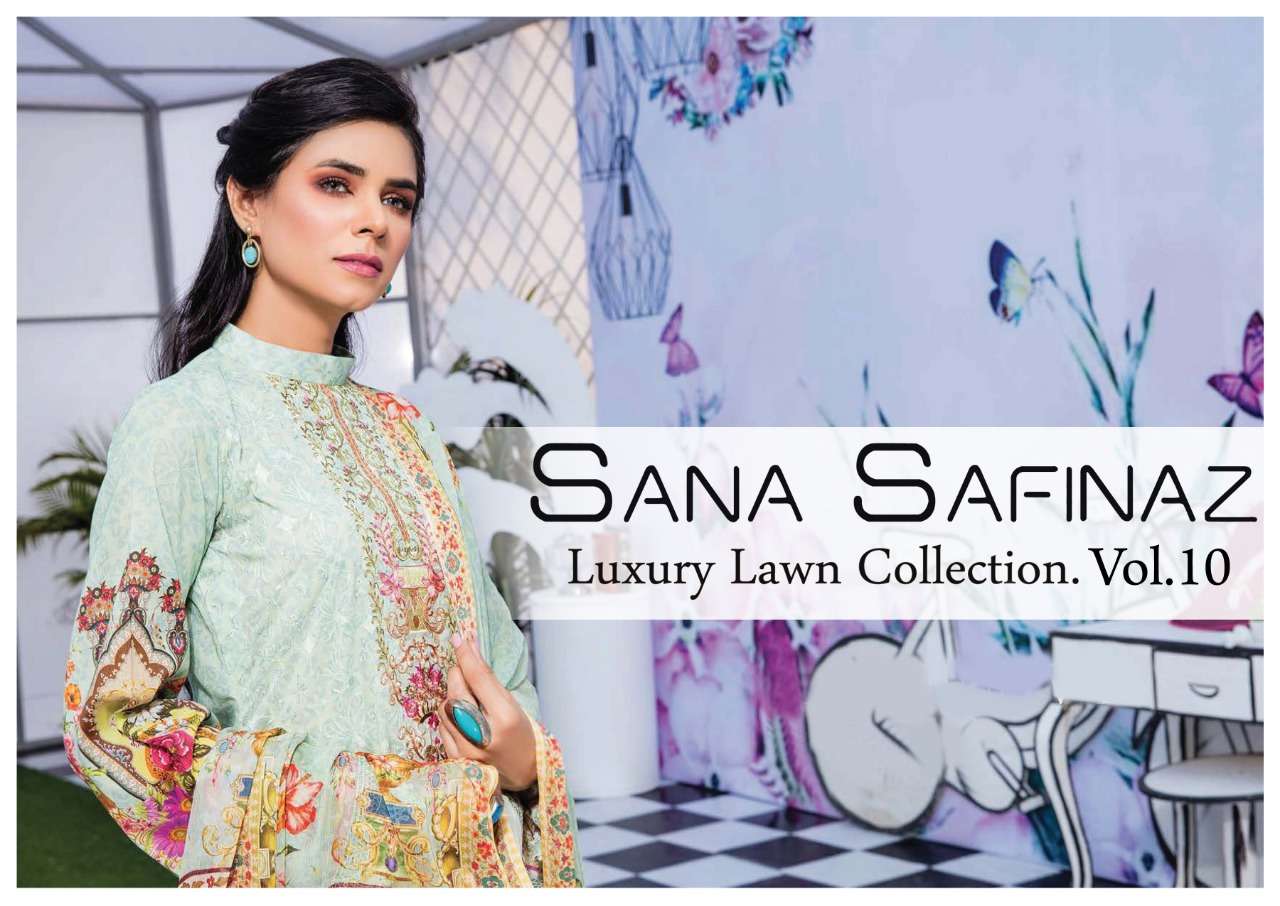 SANA SAFINAZ LUXURY LAWN COLLECTION VOL 10 PURE LAWN PRINTED...