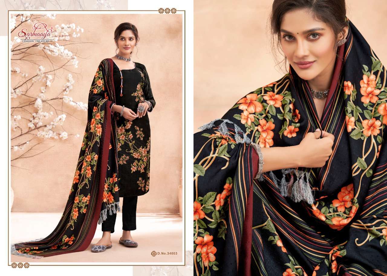 Sarmaaya Tex Fab Shalimar Pashmina Digital Print Dress Mater...