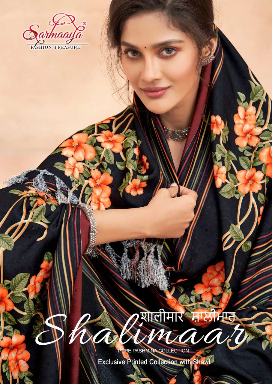 Sarmaaya tex Fab Shalimar Pashmina Digital print Dress Mater...