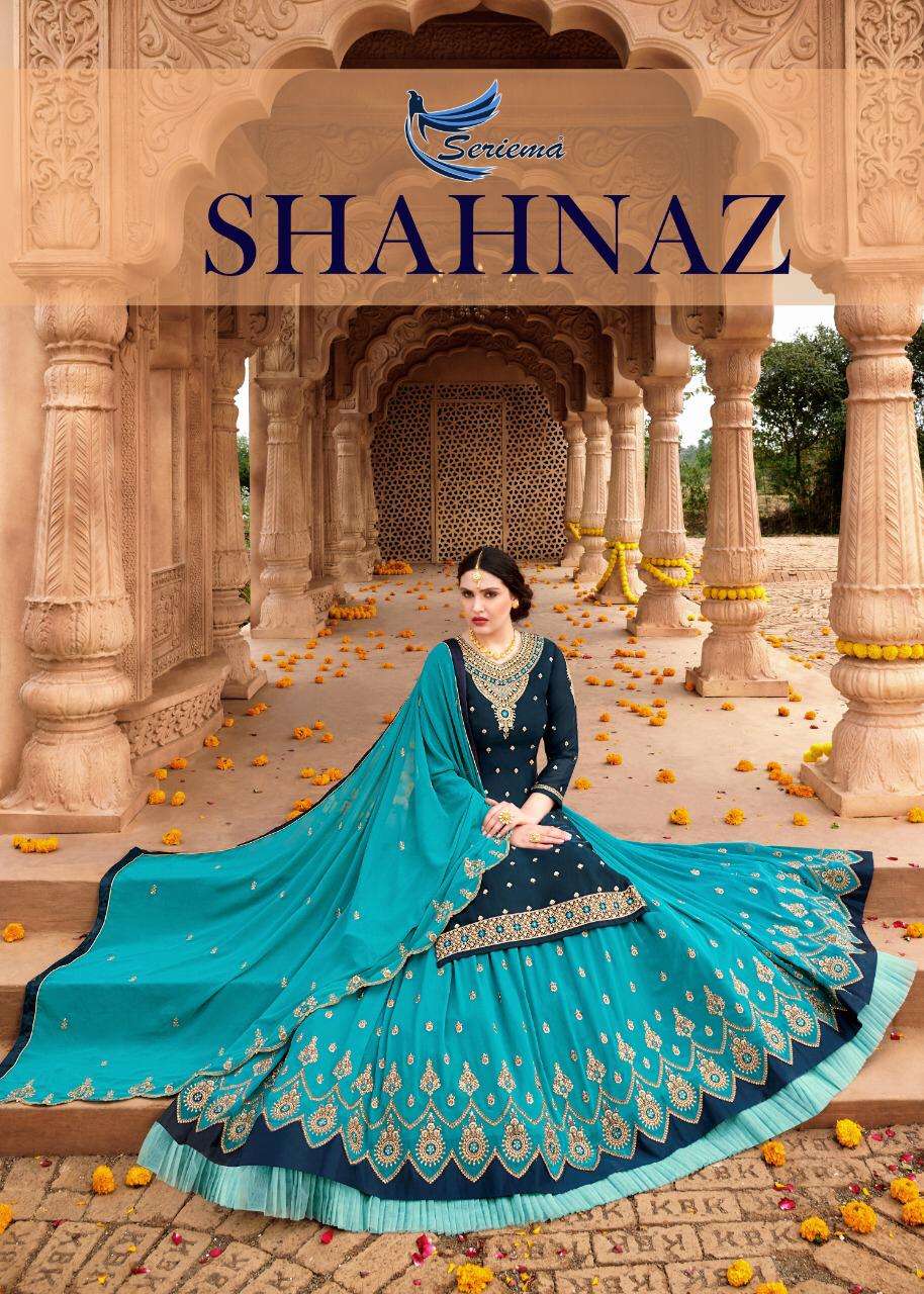 Seriema Shahnaz Satin Georgette With Embroidery Hand Work Re...