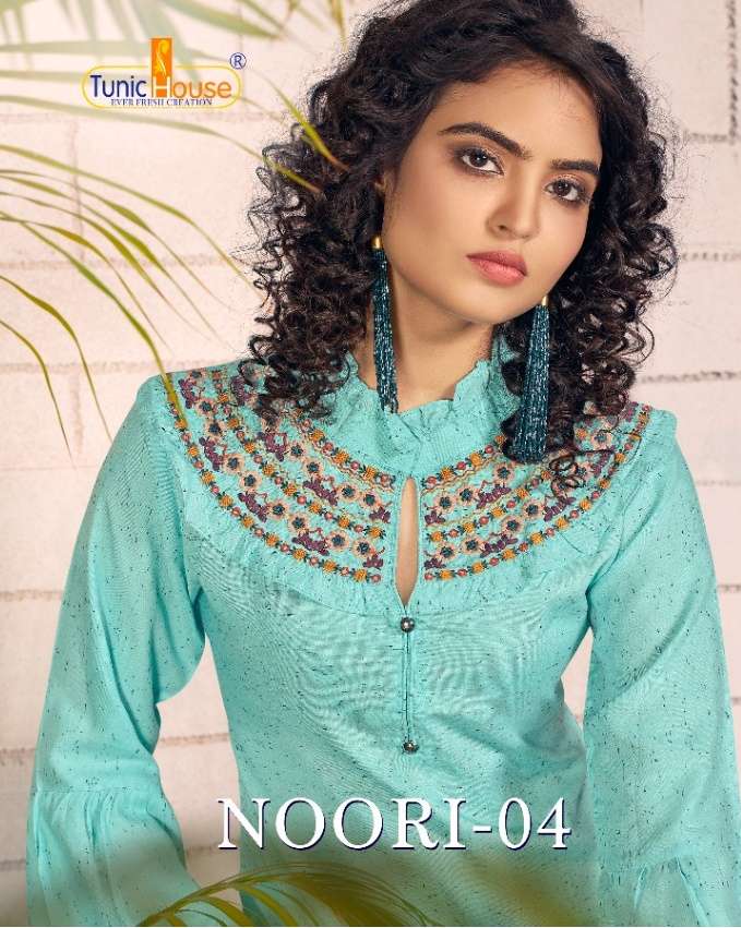 Tunic House Noori Vol 4 Rayon Two Tone With embroidery Work ...